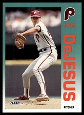 1992 Fleer Jose DeJesus Philadelphia Phillies #528