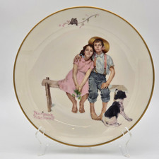 Vintage 1977 Gorham Norman Rockwell Sweet Serenade Spring Four Seasons Plate