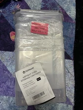 4X Food Storage Containers Set Air Tight Lid Kitchen Clear Container (NEW)