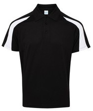 Personalized Football Polo Shirt Custom Badge Name Contrast Sports Team Training
