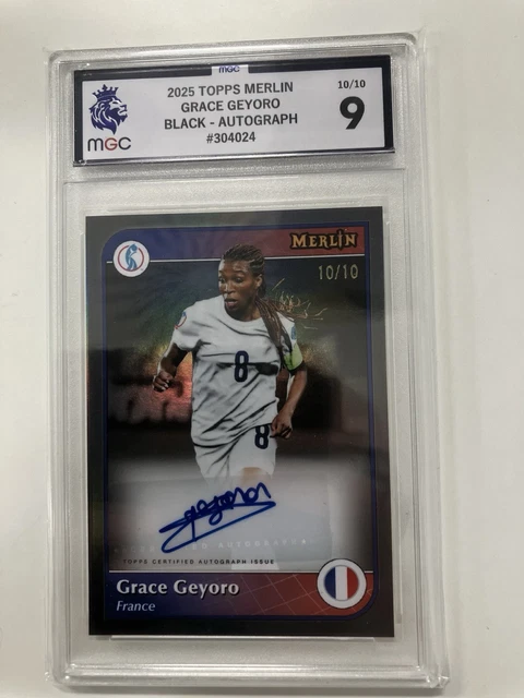 Topps Women Euro 2025-Grace Geyoro Auto-10/10-Graded 9 MGC-France-LC Lionesses