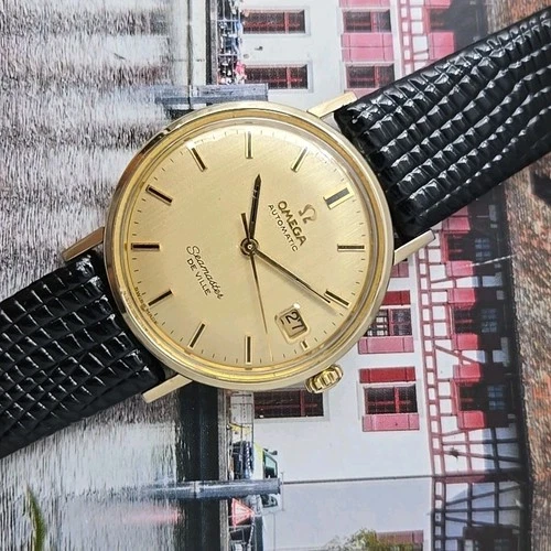 1968 Vintage 14k Gold Filled Omega Seamaster  34mm Automatic Classic & Chic