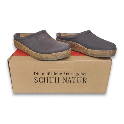 Haflinger Phillip Mocca Brown Premium Leather Clogs NIB Size 37