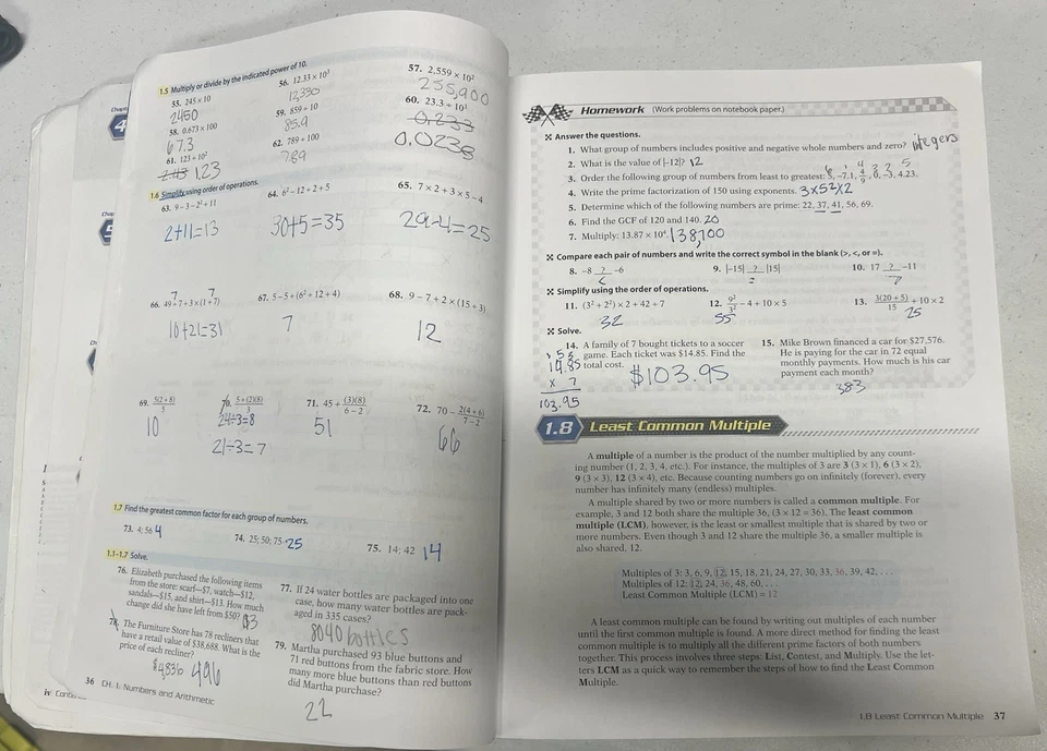 Abeka Intermediate Mathematics Student WorkText -7th Grade Math READ Description - Image 4 of 4
