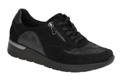 Waldläufer Schuhe K schwarz Damenschuhe bequeme Schnür-Halbschuhe 626K02 605 001