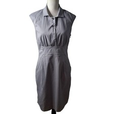 Ann Taylor Womens Gray Sleeveless Career Wear to Work Dress w/Pockets Size 6