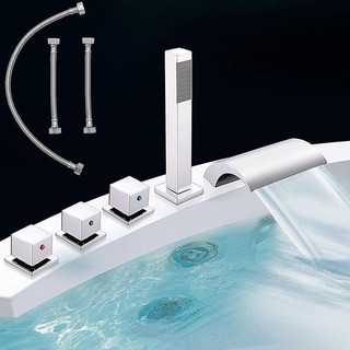 B Ware / Grifo de ducha de mano de 5 orificios grifo de bañera grifo de ducha redondo 1