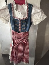 Dirndl Tracht für Kinder Größe 110 - 116 Krüger Oktoberfest Blau Rot Neu