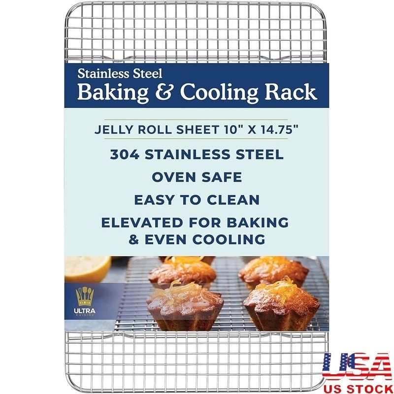 Stainless Steel Cooling Rack Pans Oven Safe Dishwasher Safe New