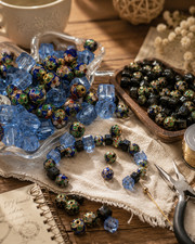 Cloisonne Beads Lot Mix Blue Black Shape Beads for Bracelet Making 100 pcs