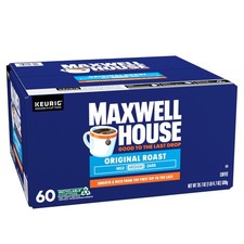 Maxwell House Original Roast Medium Roast K-Cup  Coffee Pods, 60 ct Box