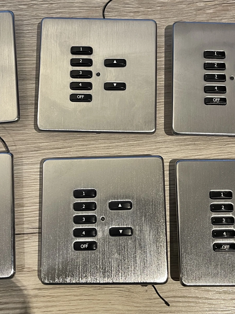 Teclado inalámbrico para escena Rako RCM-070 con placa de acero inoxidable