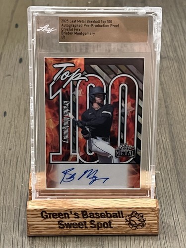 2025 Leaf Metal Braden Montgomery Pre-Production Proof Auto 1/1 White Sox