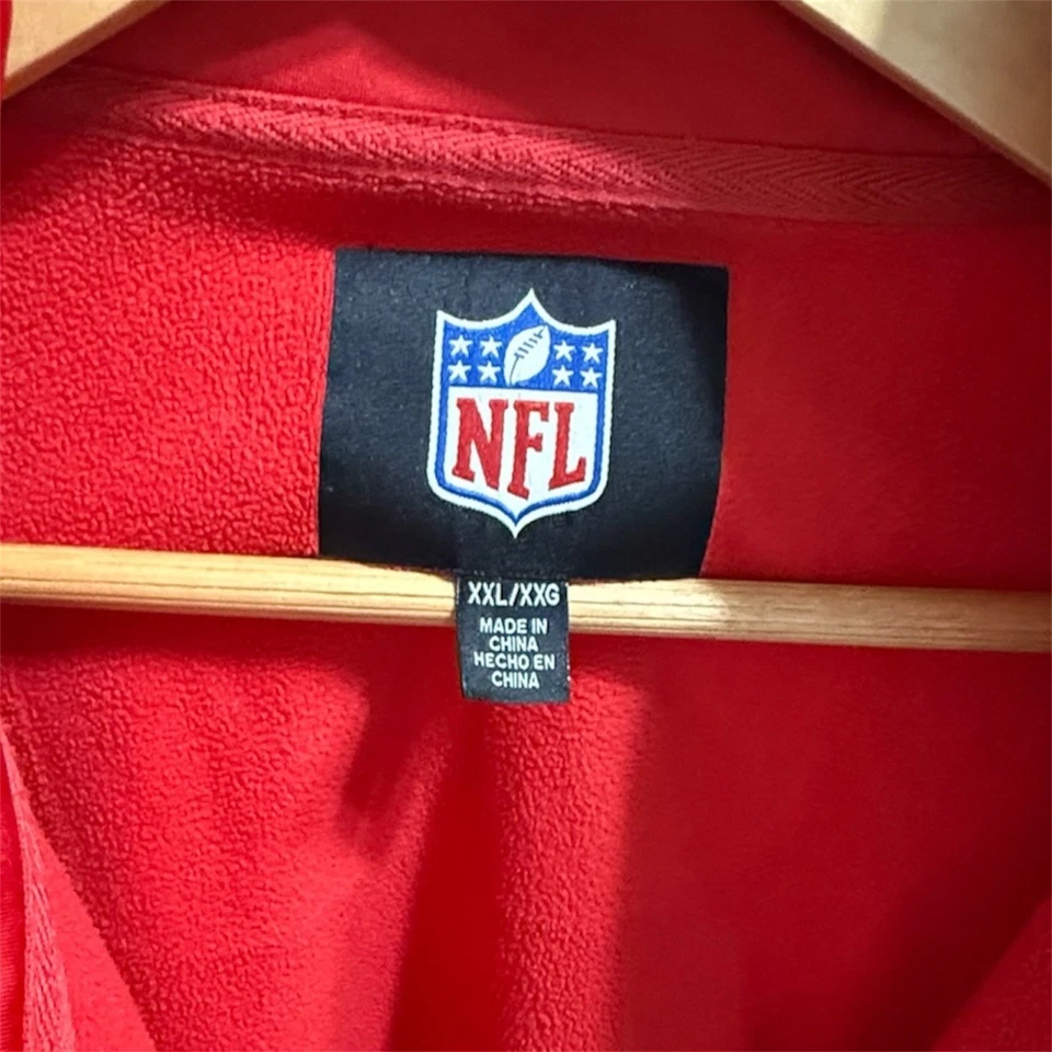 NFL Kansas City Chiefs Pullover Chaqueta XXL Cuarto Cremallera Fútbol Rojo Foto 3 de 4