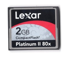 Lexar Platinum II 2GB 80x CF Compact Flash Camera Memory Card