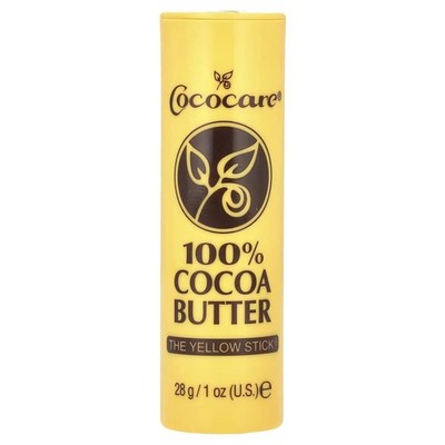 Cococare 100% Cocoa Butter Stick - All-Natural - The Yellow Stick 1 oz (28 g)