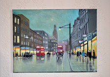 Quadro originale Northern Art Market Street 1964 di Gary Haigh.