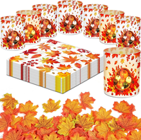 HerbstbläTter Deko Herbstdeko Tisch Set, KüNstliche HerbstbläTter