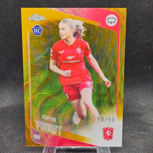 Sophie Proost 2025-26 Topps Chrome UEFA Women's Gold Wave 50/50 Rookie #42