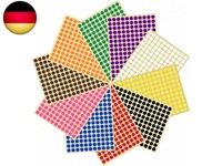 Runde Punkt-Aufkleber,10Mm Selbstklebende Farbige Punkte 3300Kleine Runde