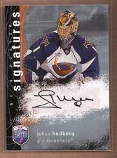 2007-08 Be A Player Signatures #SJH Johan Hedberg Auto HKY