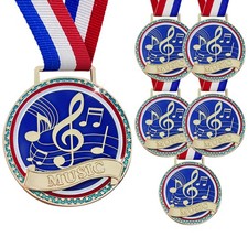 Music Note Awards Heavy Duty Medal 3.15 Inch Singing Contest Trophy 6 PCS