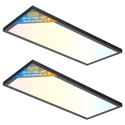 Allsmartlife 1x2 FT LED Flat Panel Light Surface Mount, 24W 2880LM 5CCT 3000K...