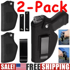 2-Pack Universal Tactical IWB OWB Concealed Carry Pistol Holster Left Right Hand