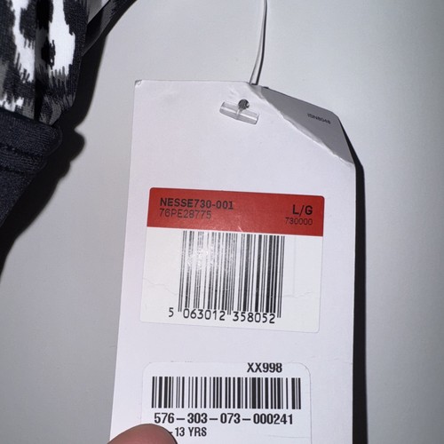 Nike Bralet Corto de Natación Negro Blanco Un Hombro Nuevas Etiquetas Talla Grande Edad 12-14 Años - Imagen 5 de 10