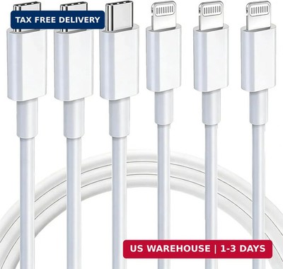 Ximytec [MFi Certified] USB C to Lightning Cable 3Pack 10FT iPhone Fast Charger