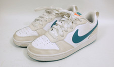 Nike Court Borough Low 2 White Turq BQ5448-117 Youth Size 6.5Y Sneakers Shoes