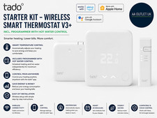 Tado Starter Kit Wireless Smart Thermostat V3+ Programmer Hot Water Control