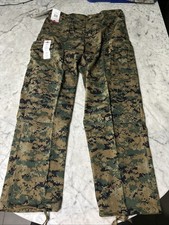 NEW TruSpec USMC BDU Pants Large Regular Digital Woodland Camo