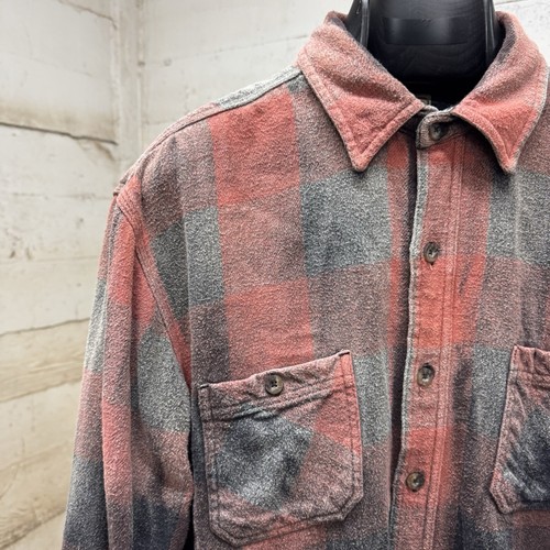 Vintage 90s Distressed Sun Faded Plaid Flannel Shirt Size XL No Tag 25in X 30in, Size XL, $38.88 - Photo 4