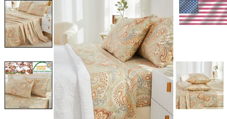 Juego de sábanas grandes temáticas Regal - 800 TC algodón egipcio Foto 2 de 4