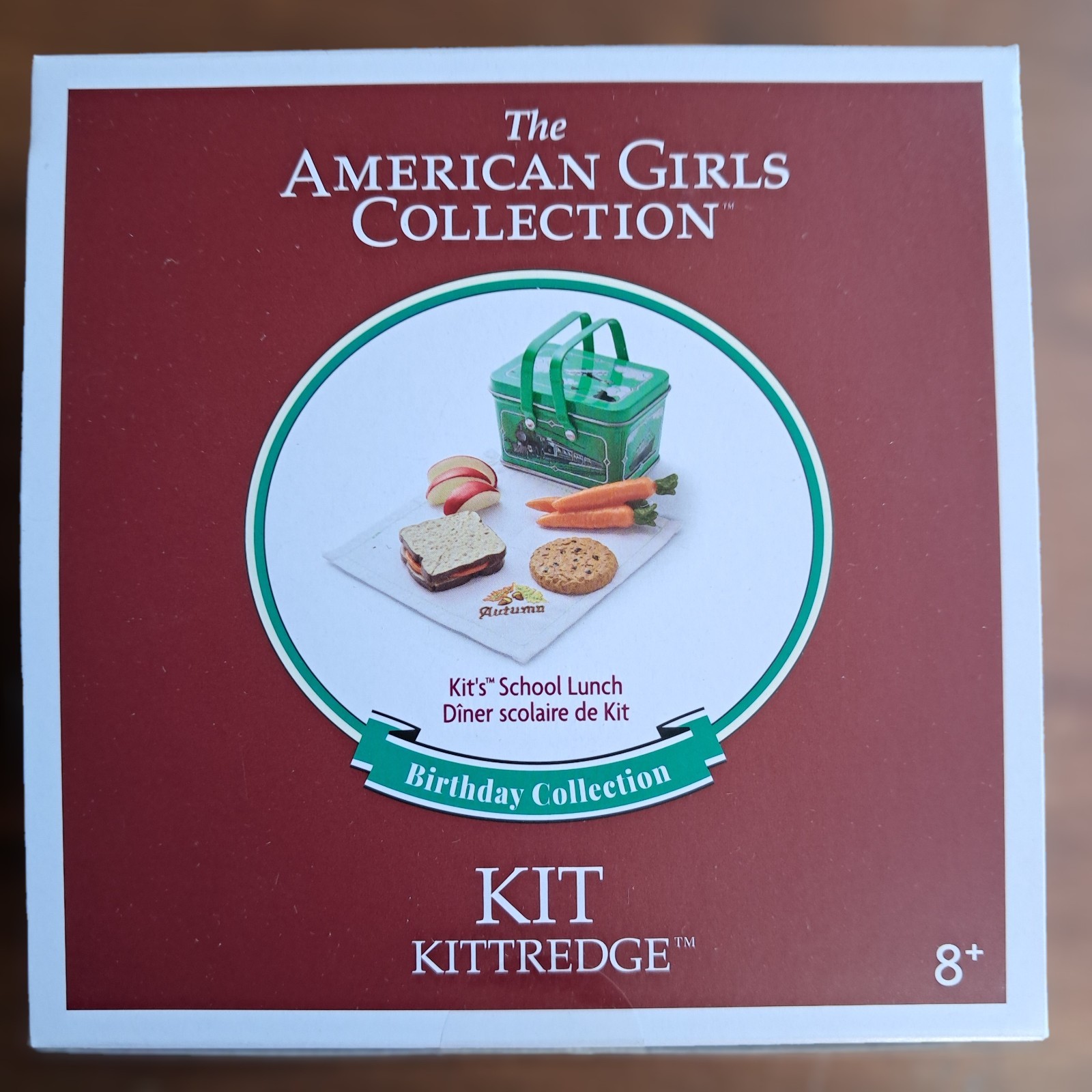 American Girl Doll Kit's School Lunch Box NEW!! Retired Sandwich Cookie Apple Et