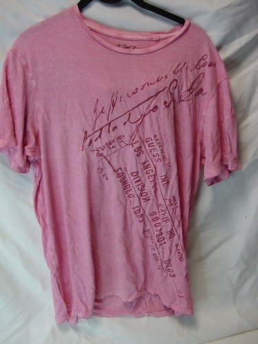 GUESS PINK BLOUSE TSHIRT SHIRT - WOMEN'S SIZE MEDIUM