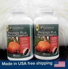 Trunature Prostate Plus Health Complex, 250 Softgels with Saw Palmento Pack of 2