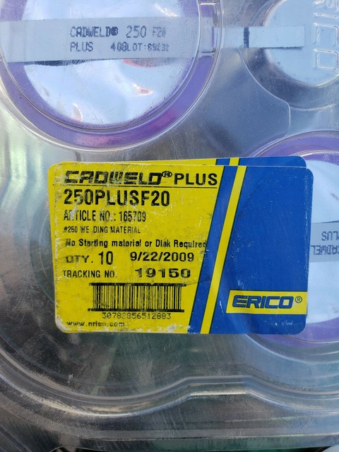 ERICO Cadweld Plus 250plusf20 Welding Material 250 Plus F20 165709 for ...