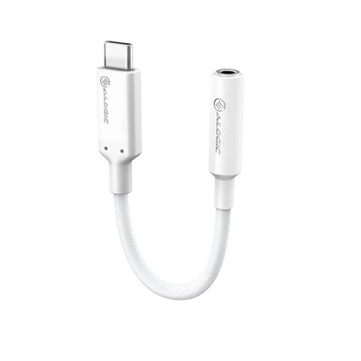 ALOGIC Elements Pro USB-C to 3.5mm Audio Adapter   10cm   White