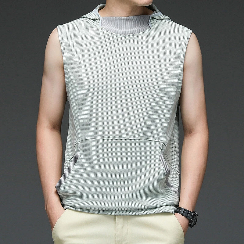 LOGEEYAR Camicia Uomo Senza Maniche In Flanella - Casual Abbottonata, Morbida E Traspirante - Colore Caffè, Taglia S - 4
