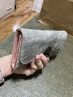 Women Envelope Clutch Purse Ladies Wallet Classic - Gray/Peach — photo 7