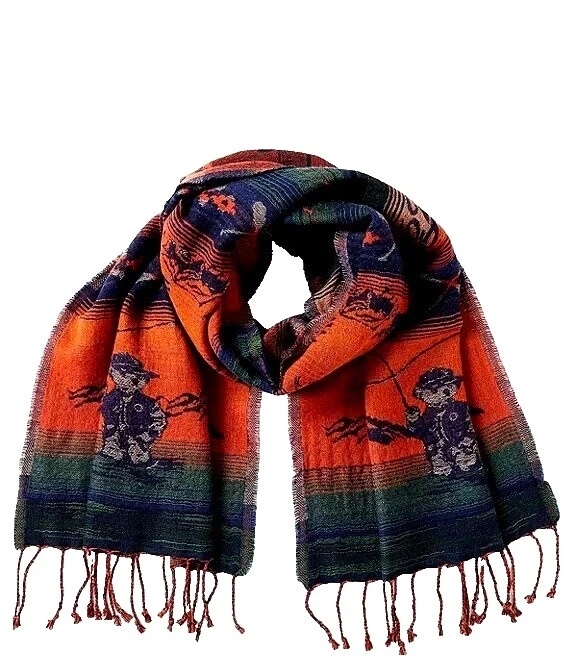 100% Wool Scarf Multicolor Scarves for Men