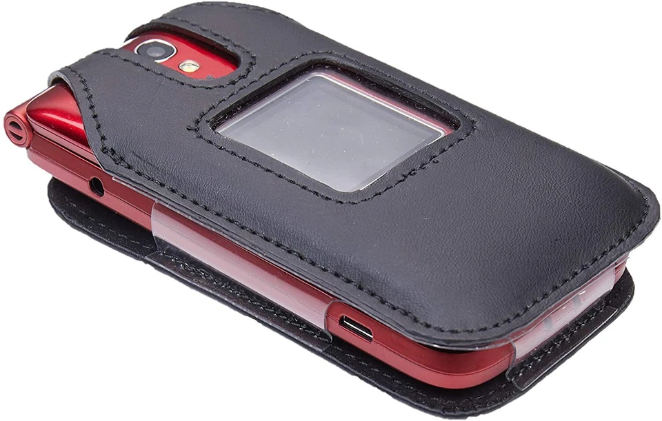 Fitted Leather Case for Alcatel GreatCall Jitterbug Flip Phone for Seniors 4043 - Image 2 of 4