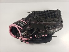 Mizuno Finch Prospect 11  RHT Leather Baseball Glove, GPP1106 Black/Pink Mint