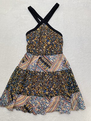 BCBGeneration Fit & Flare Boho Cottage Patchwork Short Dress Size XS NWT Snag
