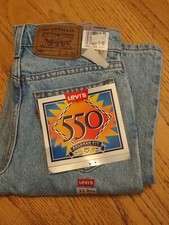 NEW OLD STOCK BOY'S 550 LEVI'S REG.11 ORANGE TAB 23 1/2 X 25 1/2 RELAXED FIT