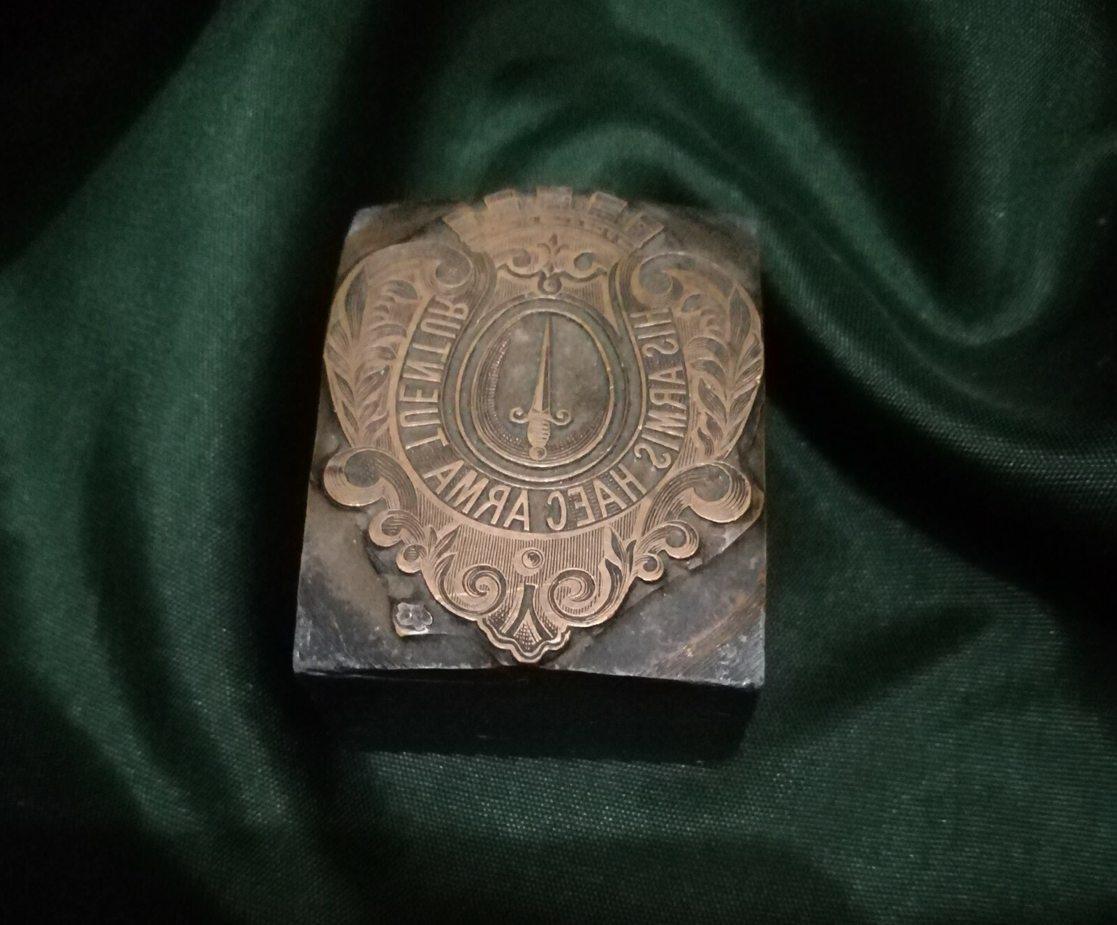 Koper - -- ANCIENNE PLAQUE DE CUIVRE / MATRICE D'IMPRIMERIE POUR CARTE
