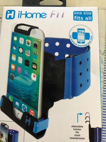 IHome Fit Universal Sport Armband Adjustable Holster One Size Fits All in Blue - Picture 2 of 8