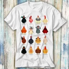 Cute Chicken List Chickens In My Mind Gamer T Shirt Meme Gift Top Tee Unisex 785